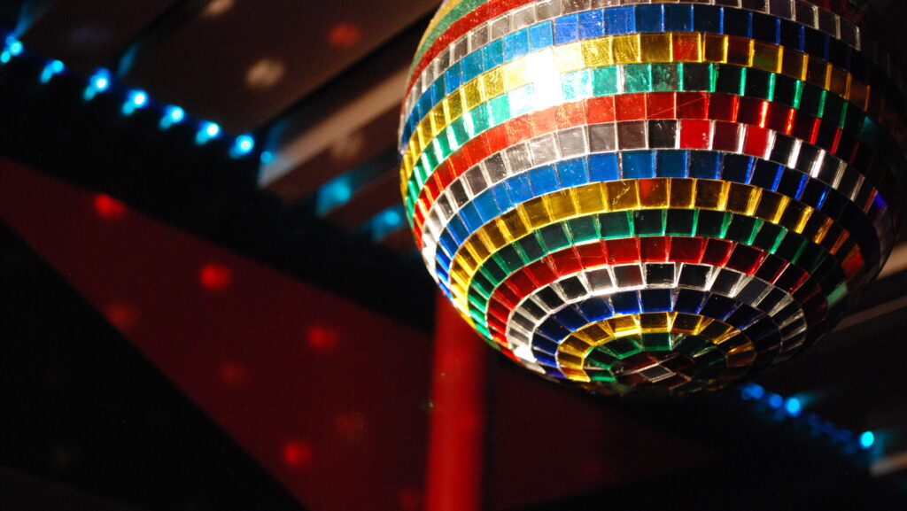 Glitzernde Discokugel