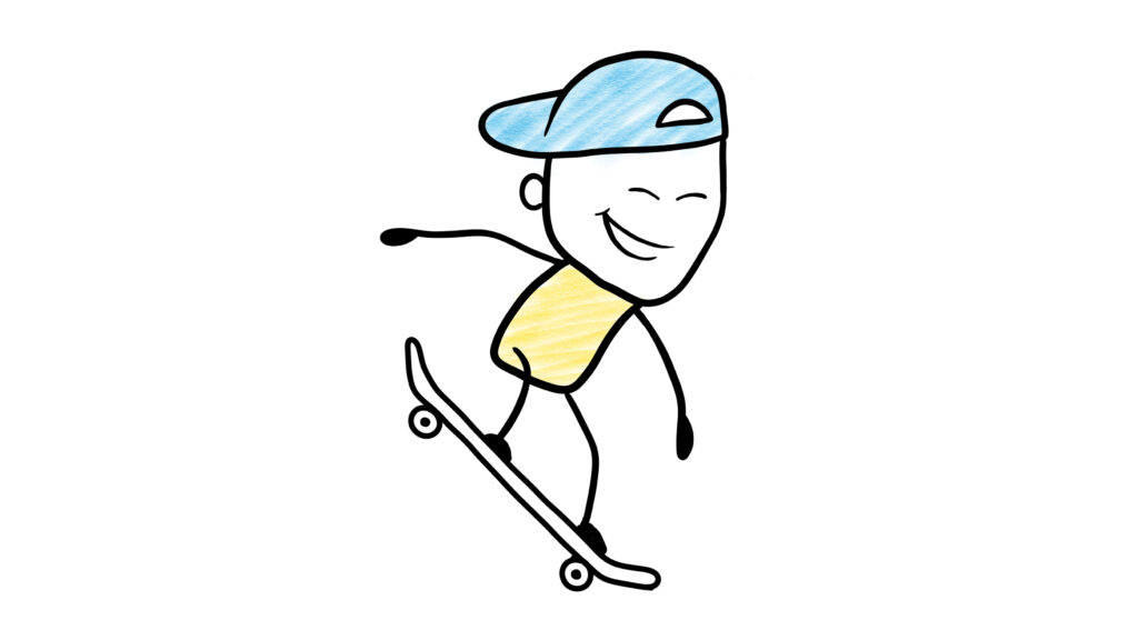 Skater*in Fachklinik Sylt Männchen